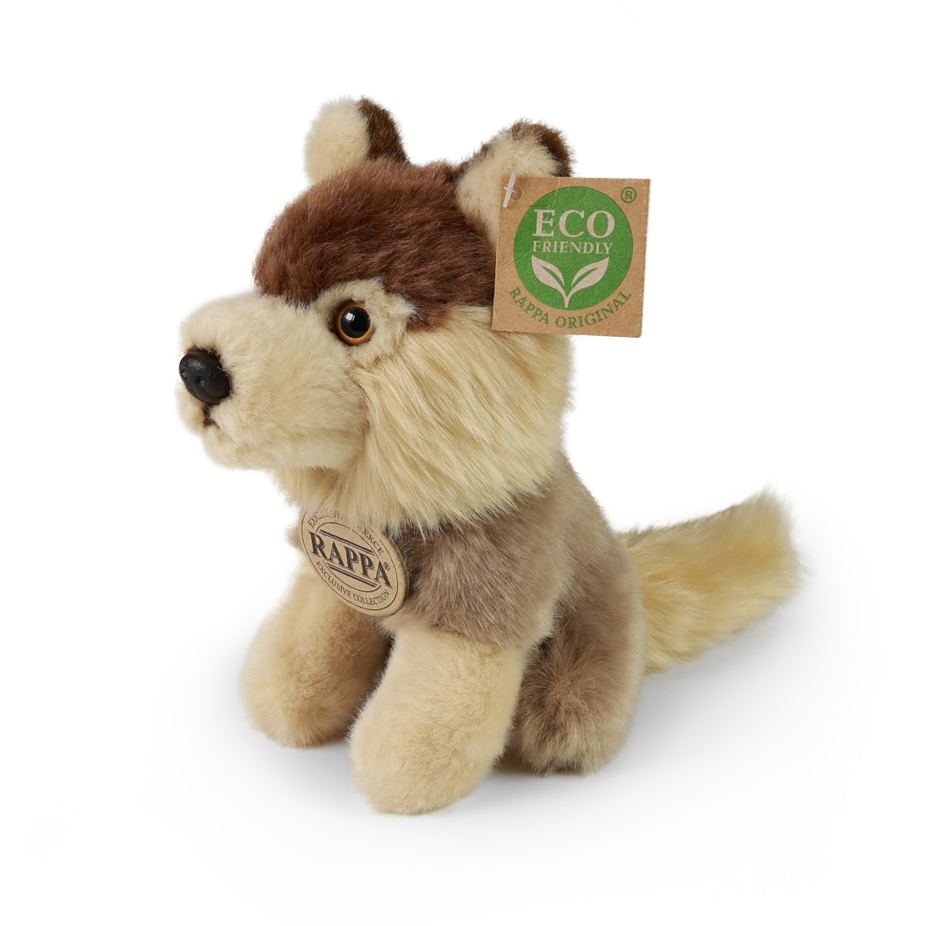 Plyšový vlk sedící 16 cm ECO-FRIENDLY