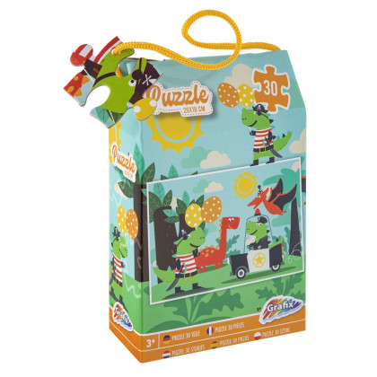 Puzzle 30 dílků 29x18 cm Dinosauři