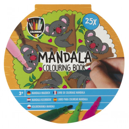 Kniha omalovánek Mandala 25 listů 15x15 cm