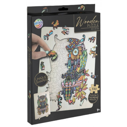 Dřevěné puzzle sova 133 dílků