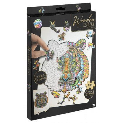 Dřevěné puzzle tygr 130 dílků