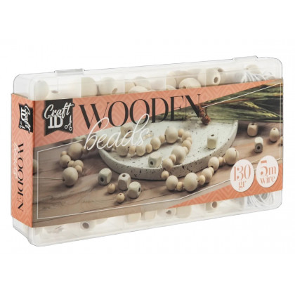 Sada korálků dřevěné