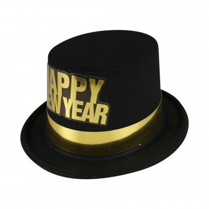 Klobouk černý Happy New Year