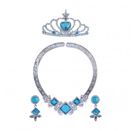 Sada princezna s náhrdelníkem modrá