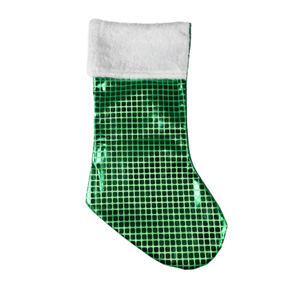 Vánoční punčocha zelená 43 cm
