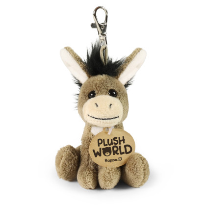 Plyšová klíčenka / přívěšek osel 9 cm ECO-FRIENDLY PLUSH WORLD