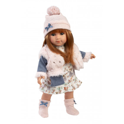 Llorens 53555 NICOLE - realistická panenka s měkkým látkovým tělem - 35 cm