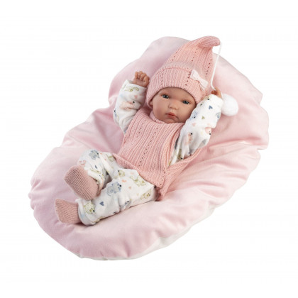 Llorens 63504 NEW BORN HOLČIČKA - realistická panenka s celovinylovým tělem - 35 cm