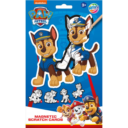 Kreativní set vyškrábávání magnetů Paw Patrol 10 kusů + 2 pera
