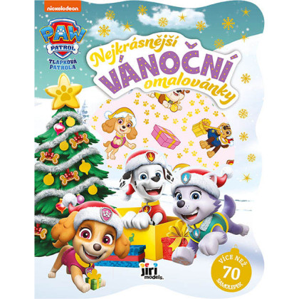 Vánoční omalovánky se samolepkami Paw Patrol/Tlapková Patrola holky