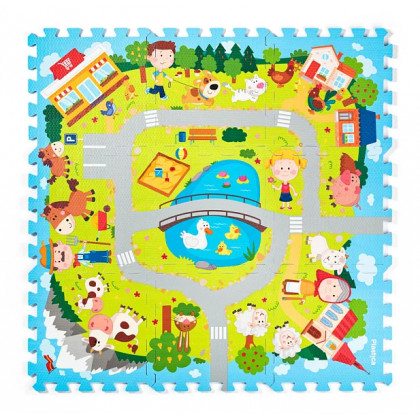 Pěnové Puzzle Vesnice 9 ks