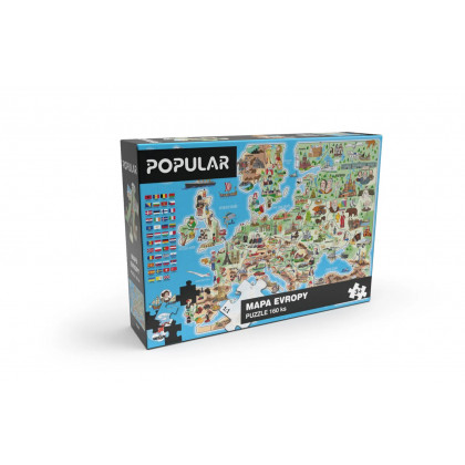 Puzzle - Mapa Evropy 160 ks - CZ