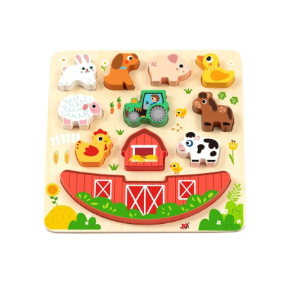 2Kids Toys Balanční puzzle Farma 2 v 1