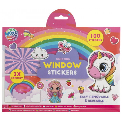 Kreativní set okenní samolepky 100+ ks a 2 scenérie 29x21 cm