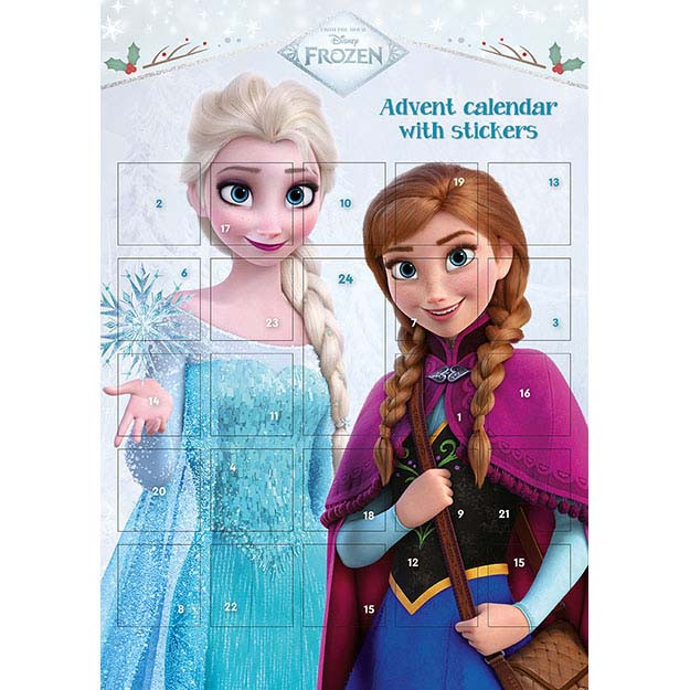 Adventní kalendář se samolepkami FROZEN - Ledové království