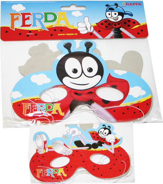 maska/škraboška Ferda, 6 ks v sáčku