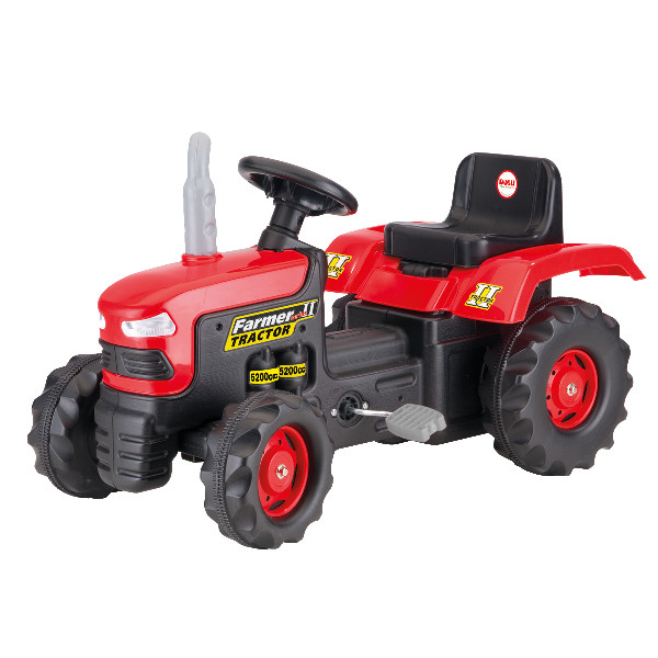 Velký červený šlapací traktor