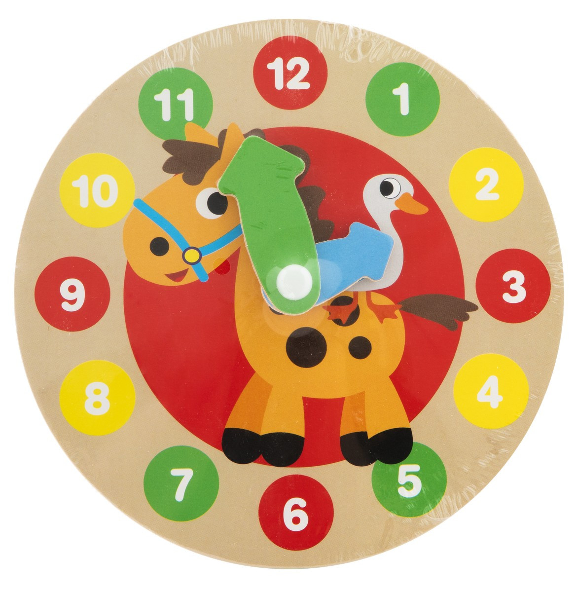 Moje první dřevěné hodiny o průměru 14 cm Zvířátka