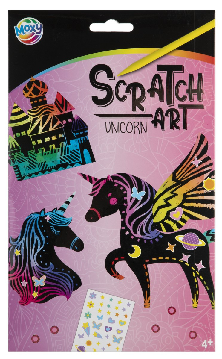 Kreativní set vytvoř si vlastní vyškrabovací zvířátka 4 ks + doplňky UNICORN