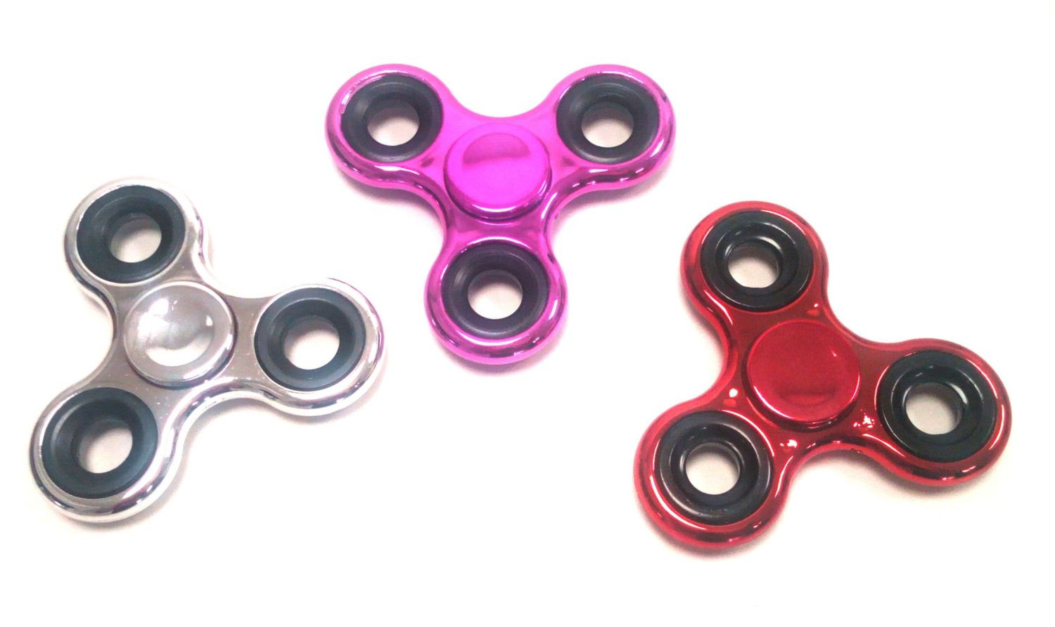 Fidget Spinner - antistresová hračka - metalický lesk