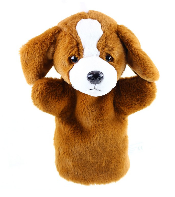 plyšový maňásek pes hnědý, 26 cm