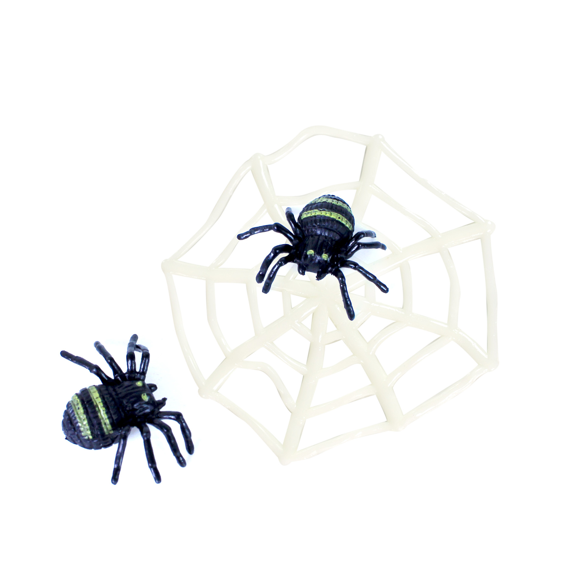 Pavučina s pavouky - dekorace na Halloween