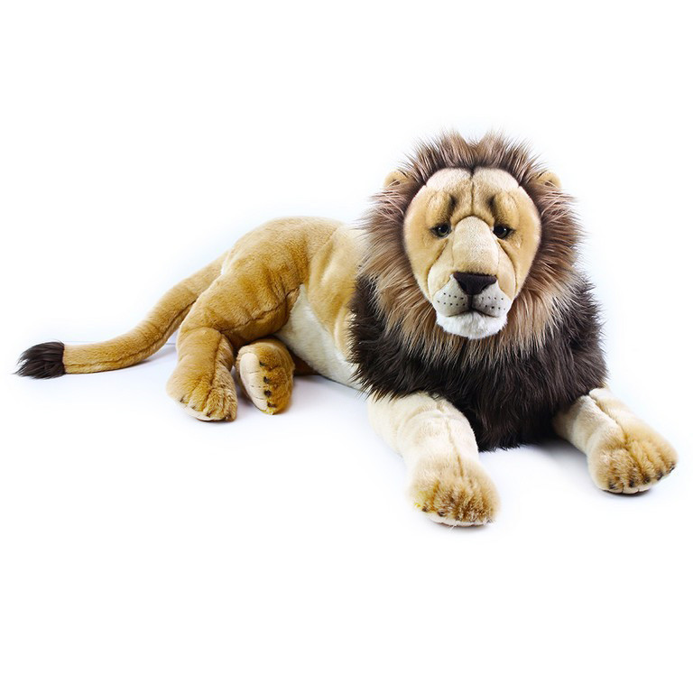 Velký plyšový lev ležící 92 cm