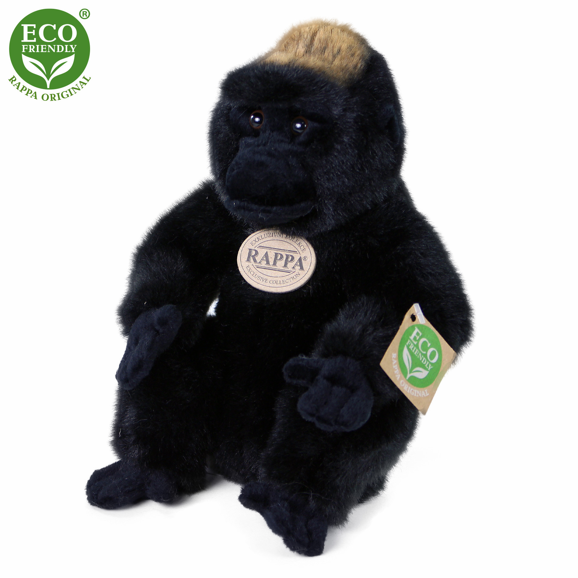 Plyšová opice gorila sedící 23 cm ECO-FRIENDLY