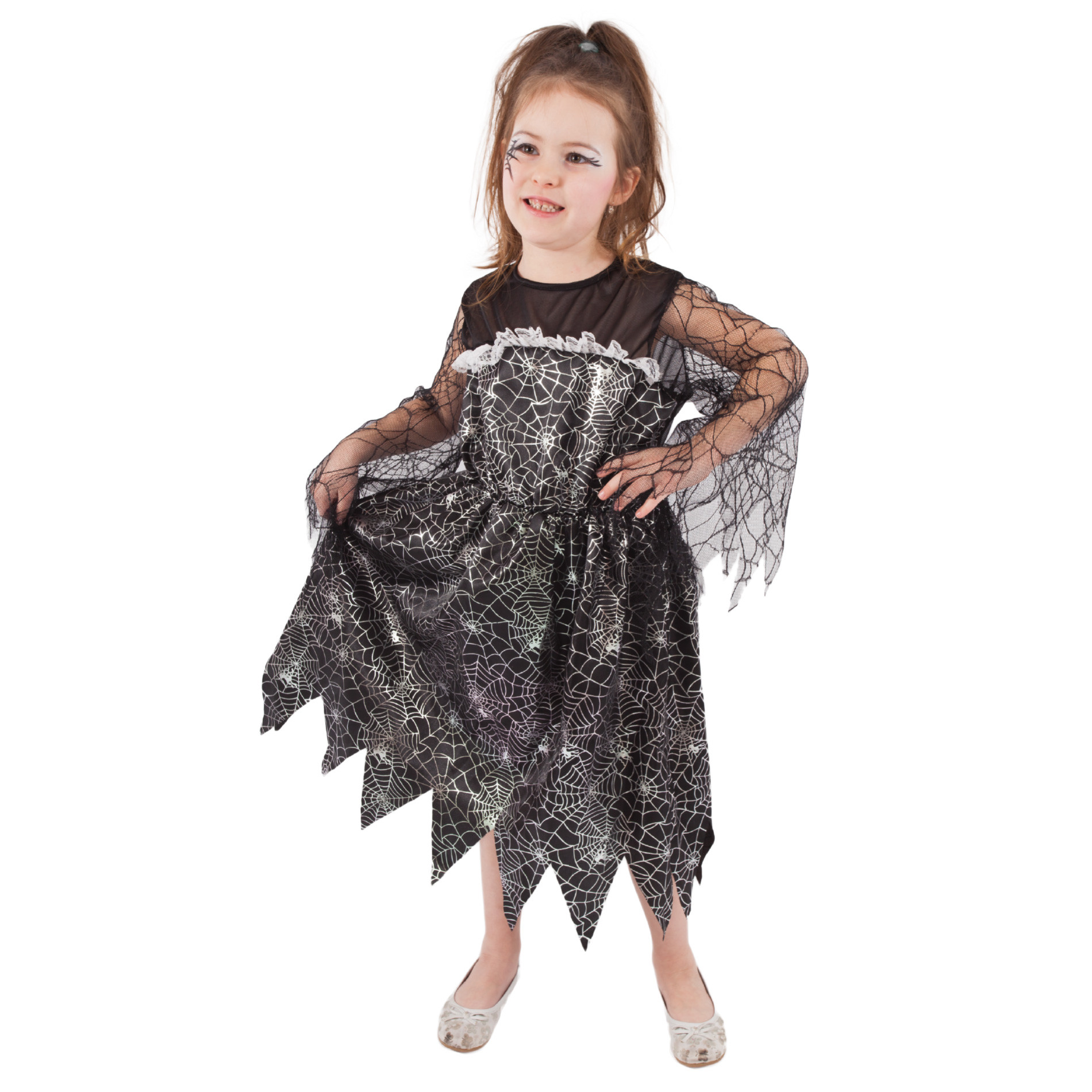 Dětský kostým čarodějnice s pavučinou (M) e-obal