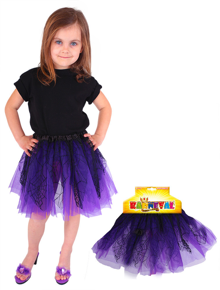 Dětská tutu sukně fialová Čarodějnice / Halloween