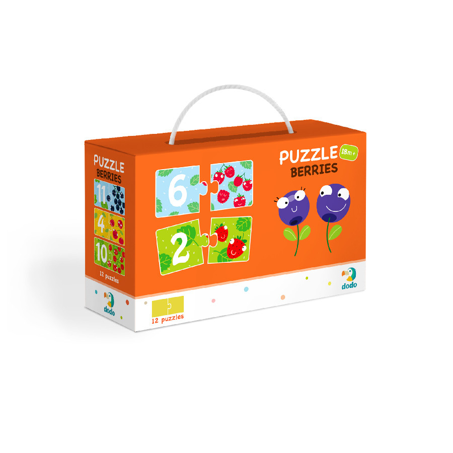 Puzzle Duo Čísla Veselé ovoce-12x2 dílků