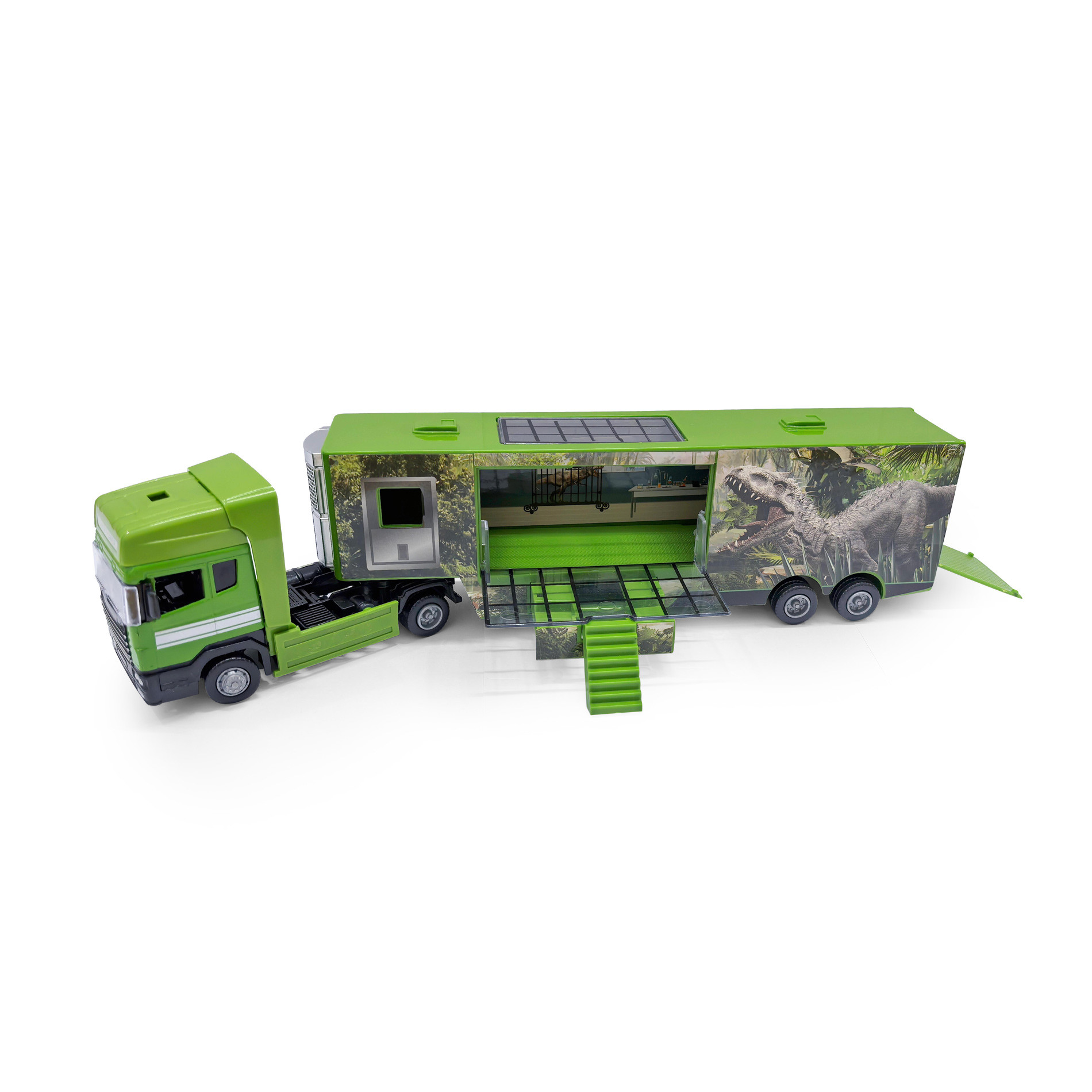 Auto kamion kov/plast s motivem dinosaura I.