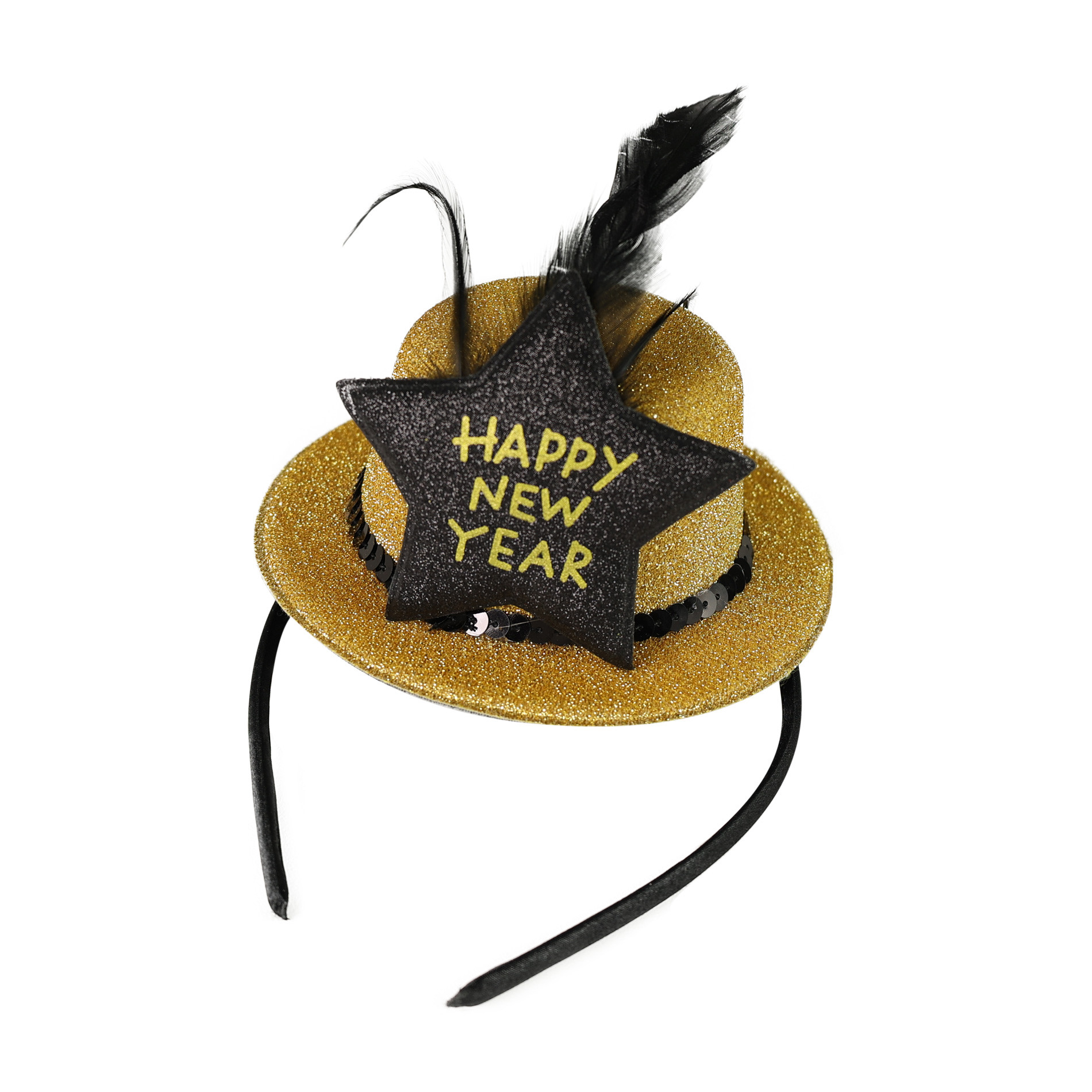 Čelenka s mini kloboučkem Happy New Year