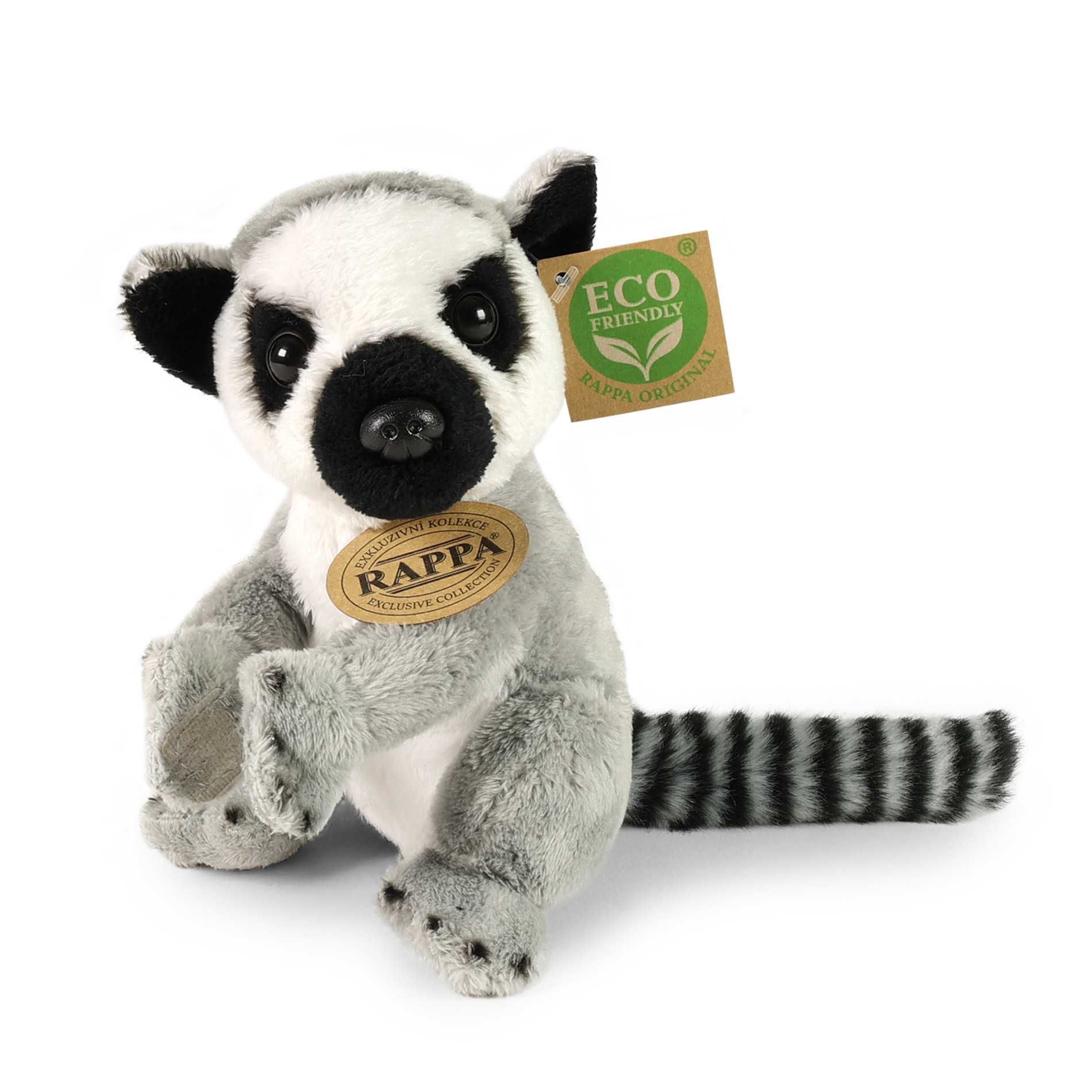 Plyšový lemur sedící 15 cm ECO-FRIENDLY