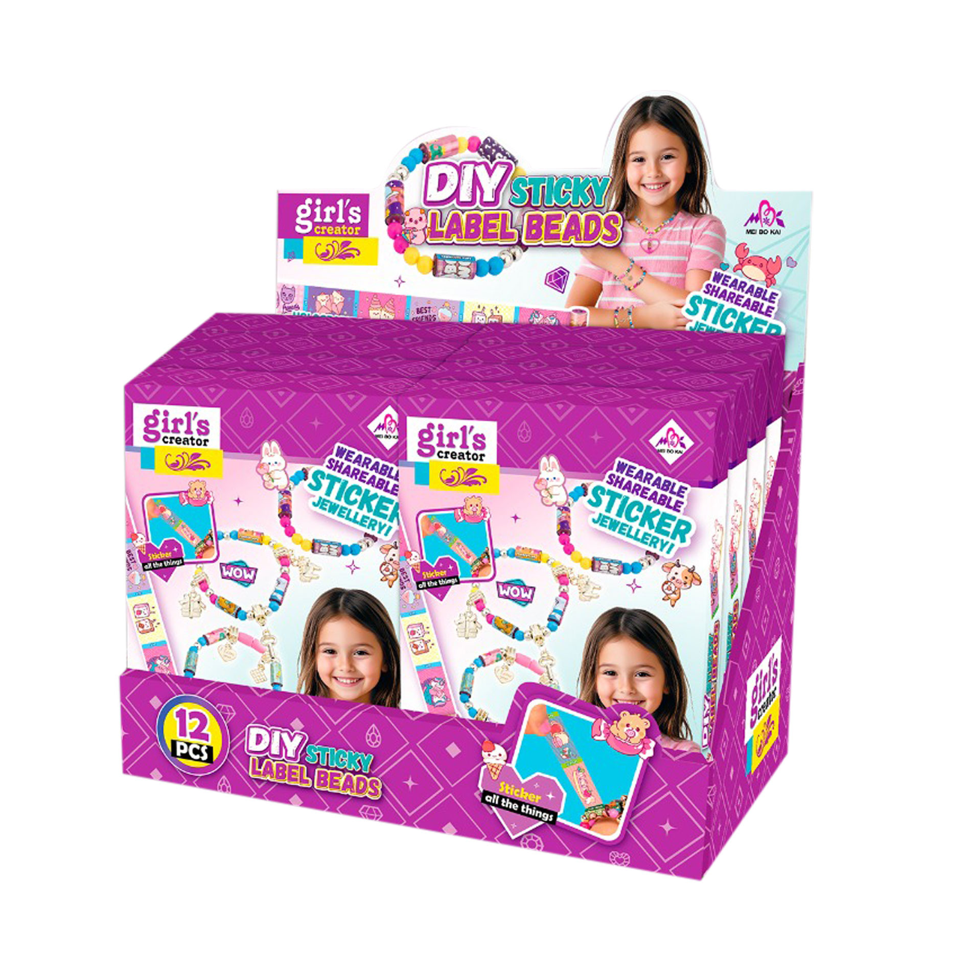 Kreativní sada na výrobu náramků se samolepkami