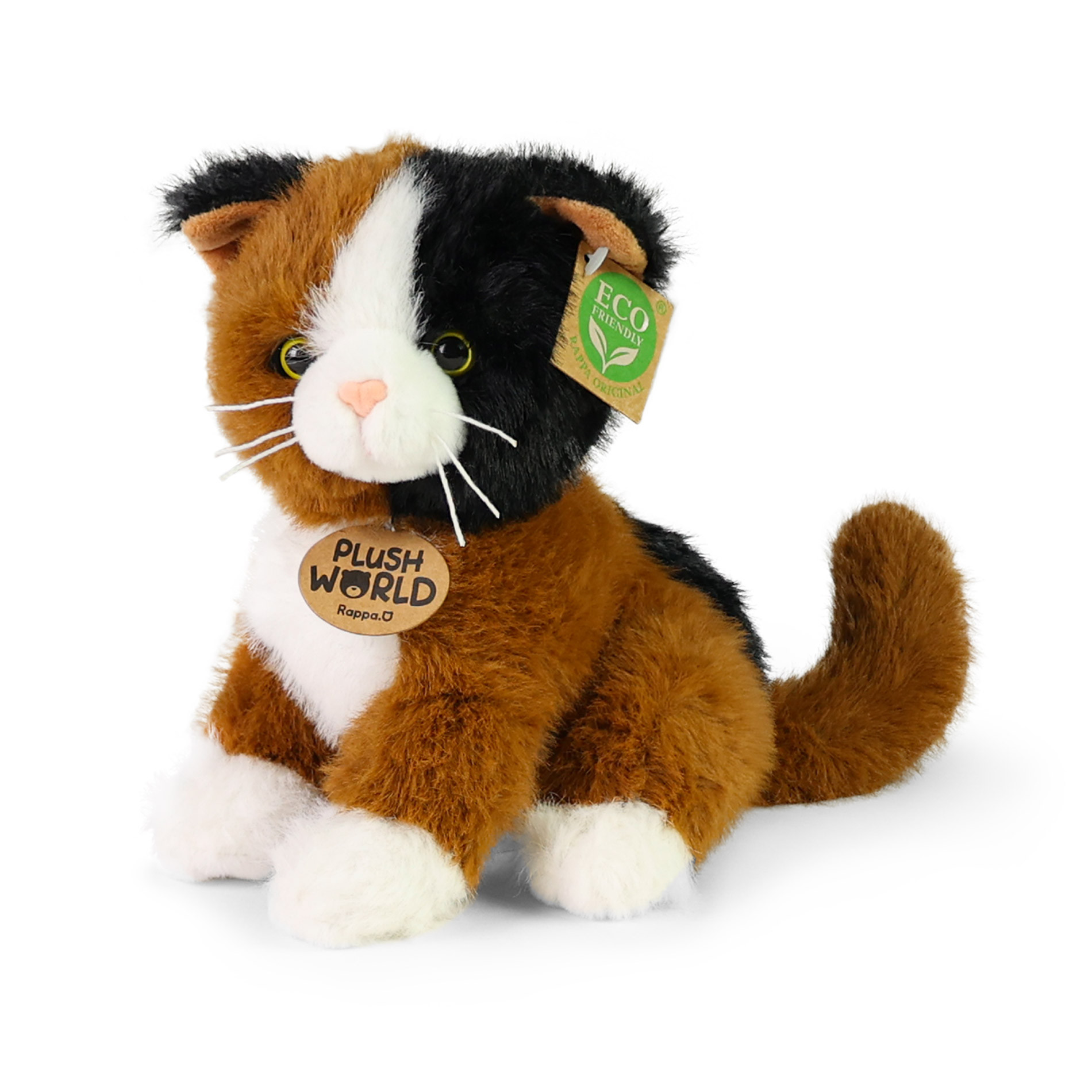 Plyšová kočka 20 cm ECO-FRIENDLY PLUSH WORLD