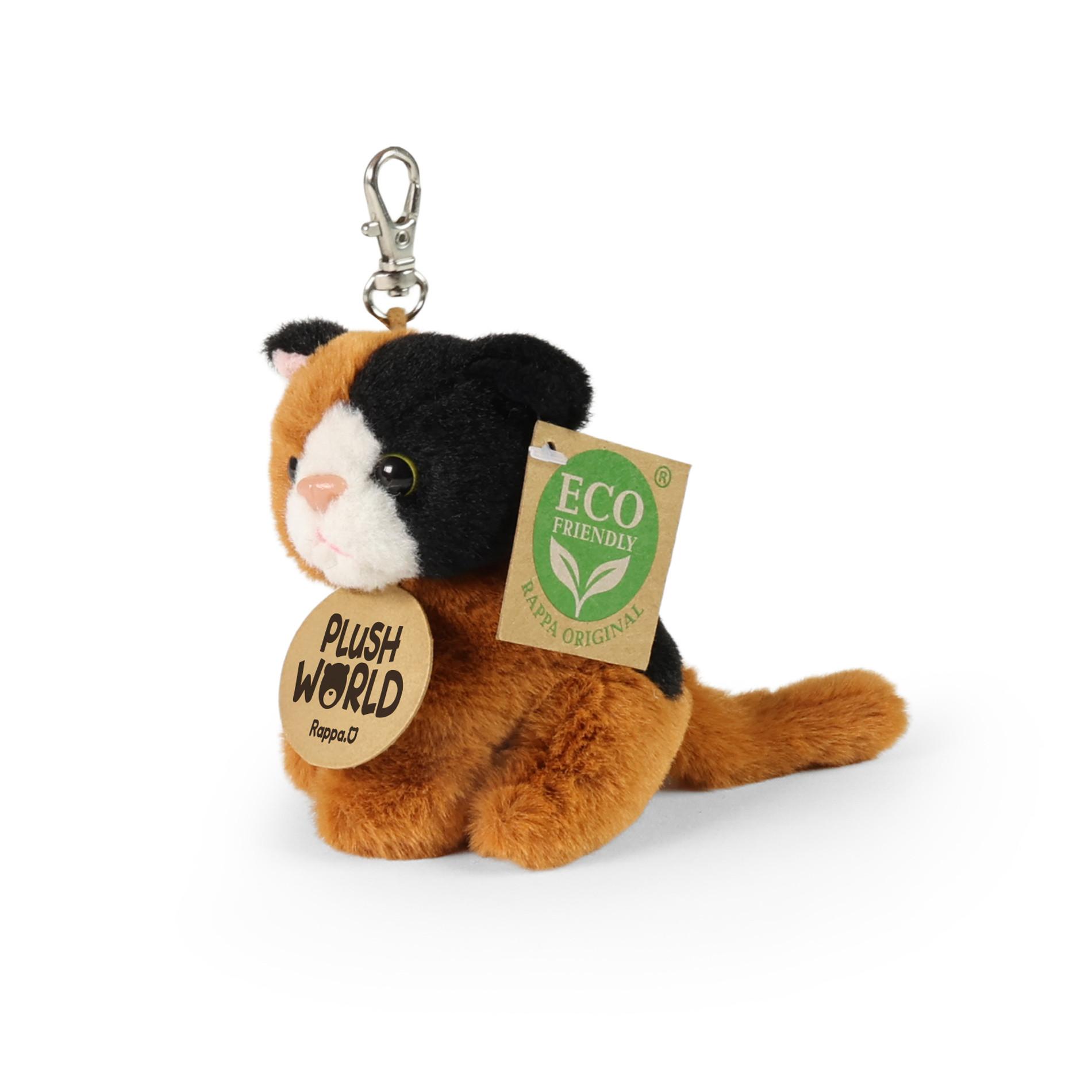 Plyšová klíčenka / přívěšek kočka 9 cm ECO-FRIENDLY PLUSH WORLD