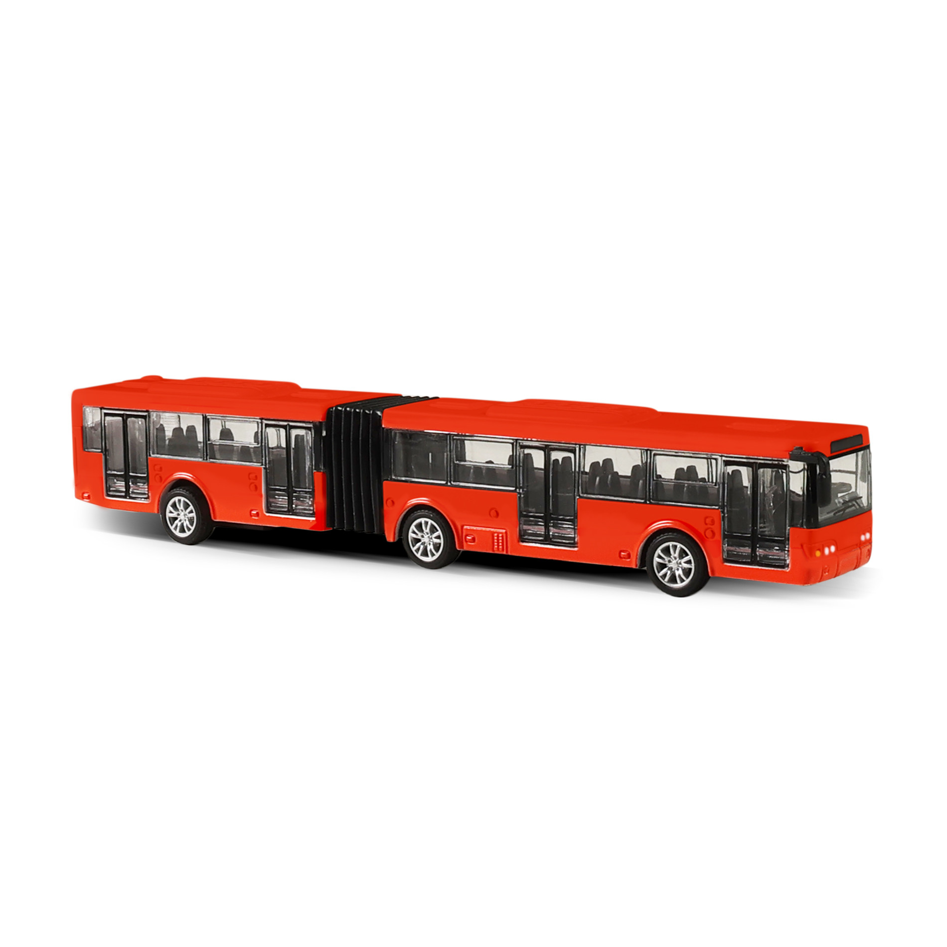 Kovový kloubový autobus červený Bratislava/ČB 18 cm