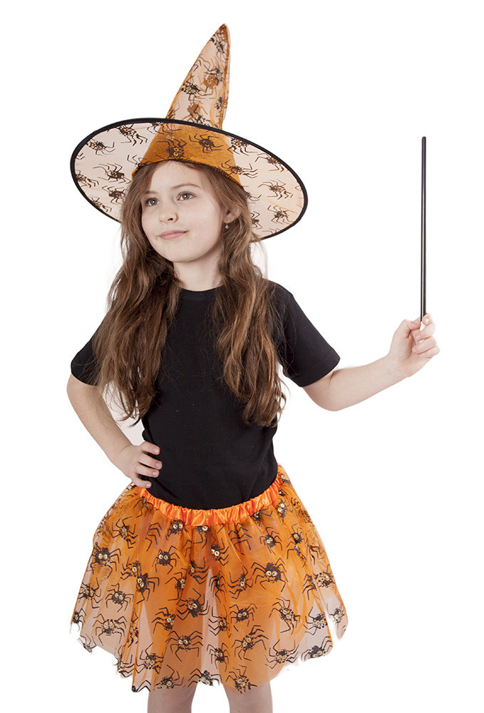 Dětská tutu sukně s kloboukem, Čarodějnice / Halloween