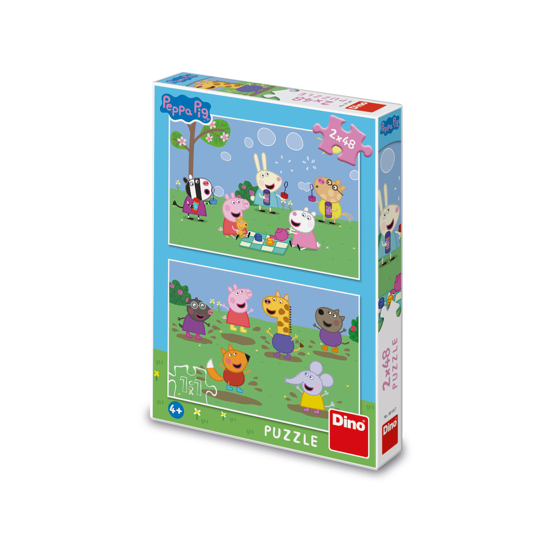 Puzzle 2x48 PEPPA PIG A KAMARÁDI