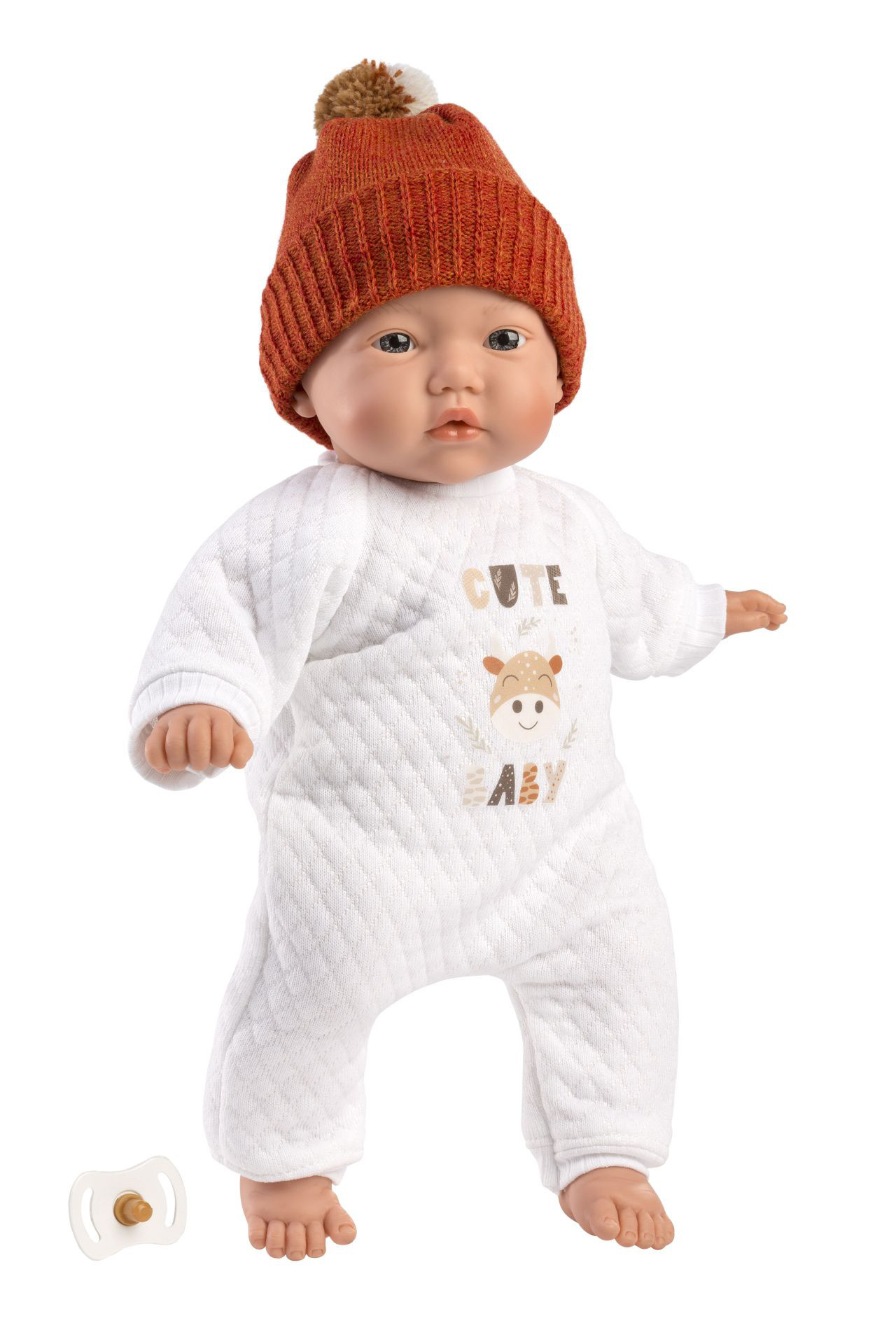 Llorens 63304 LITTLE BABY - realistická panenka miminko s měkkým látkovým tělem - 32 cm