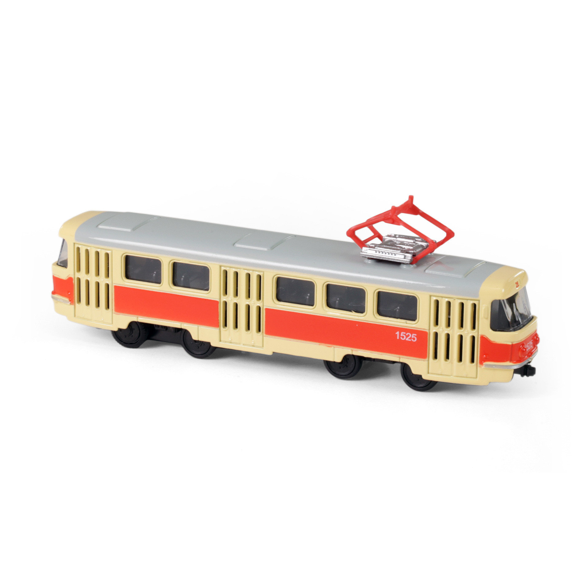 Kovová česká retro tramvaj 16 cm