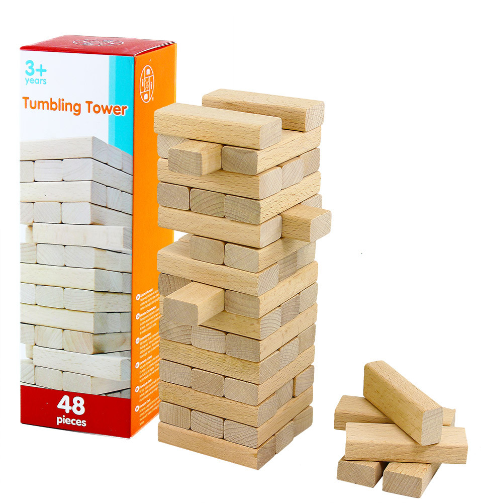 hra věž jenga přírodní 48 ks