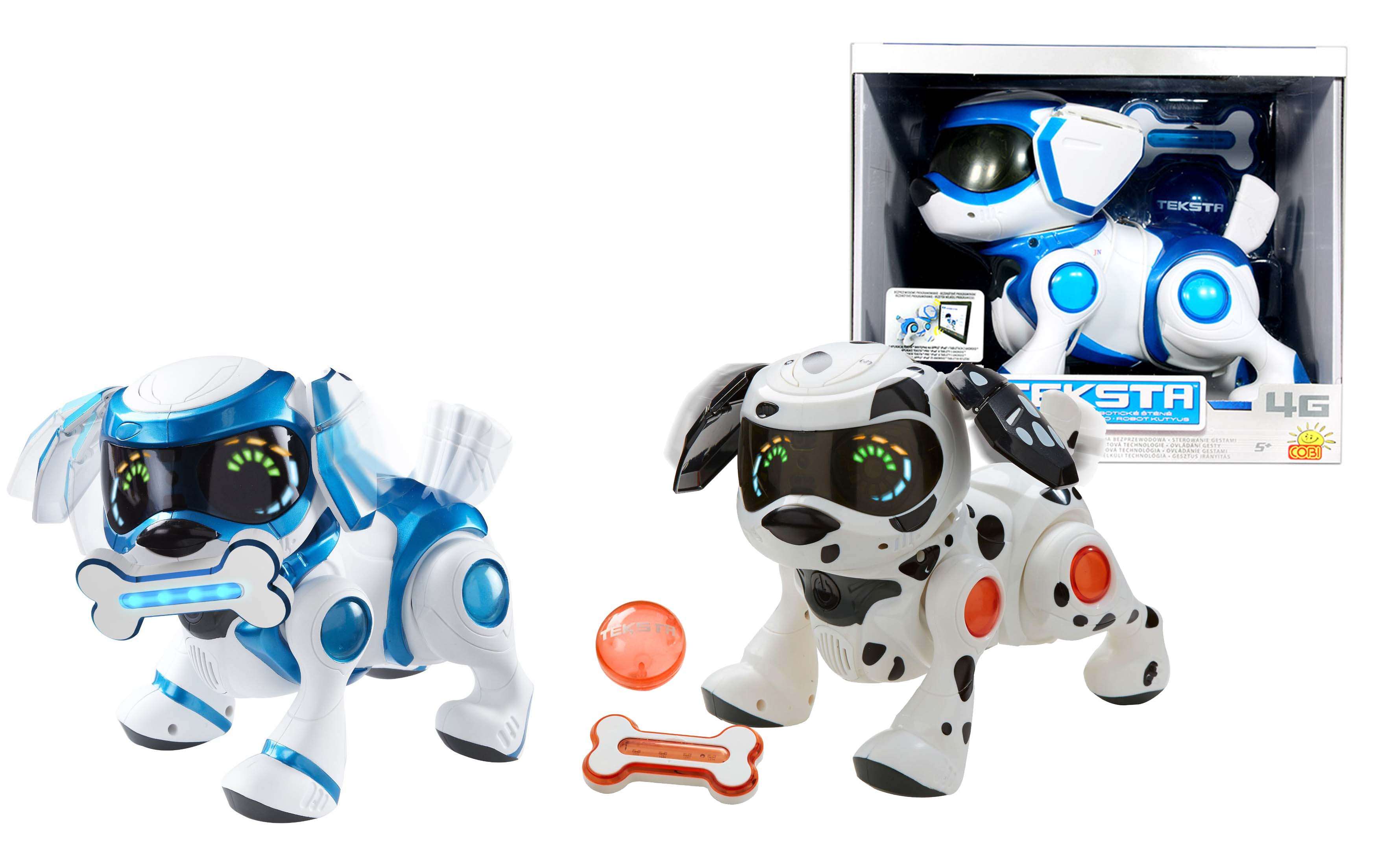TEKSTA robotické štěně, 2 druhy
