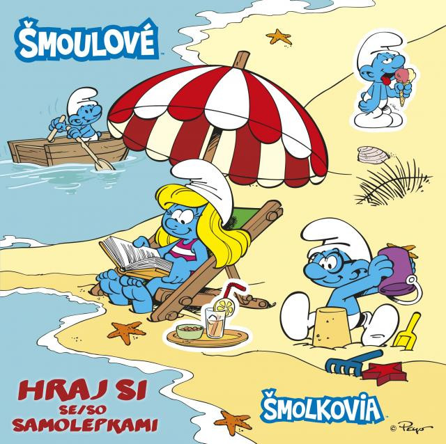 Album obrázkové Šmoulové Hraj si se samolepkami