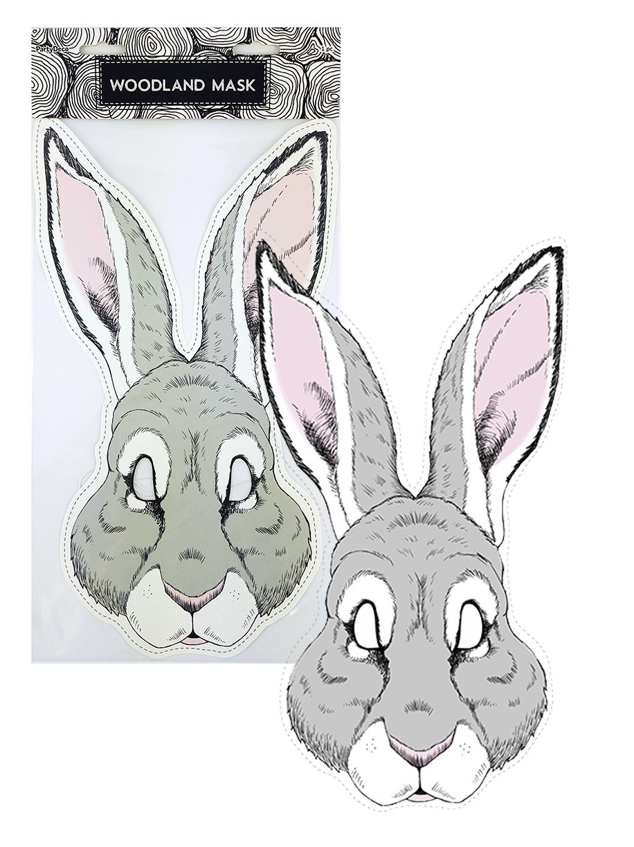 Maska papírová zajíc