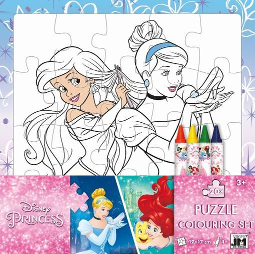 puzzle k vymalování Disney Princezny