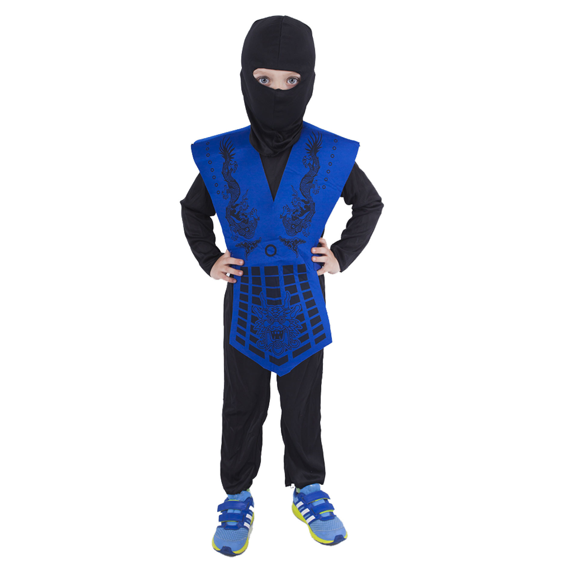 Dětský kostým modrý ninja (M)