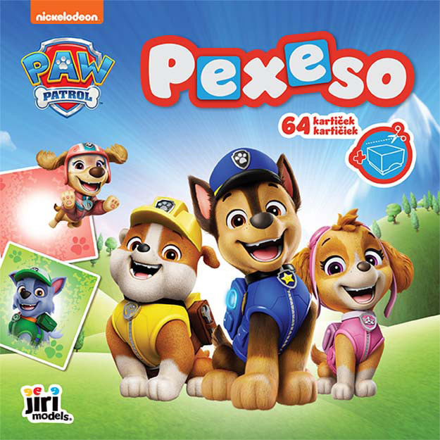 Pexeso v sešitu Tlapková Patrola
