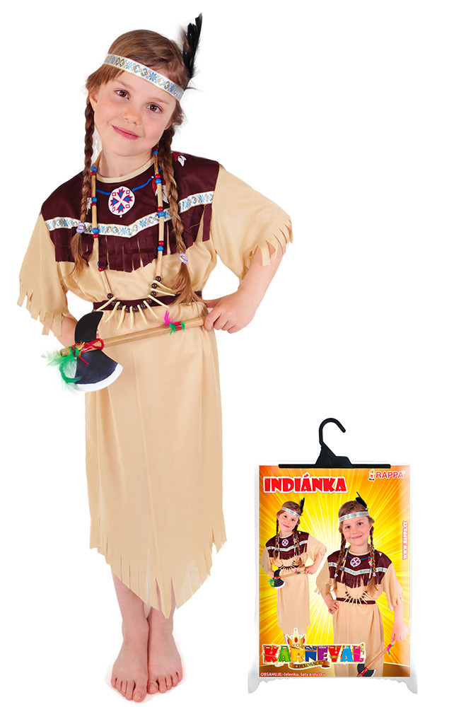 karnevalový kostým indiánka se střapci, vel. S